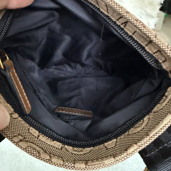 Versace 1020745 La Medusa Canvas Fabric Logo Crossbody All over Bag - Picture 12 of 16